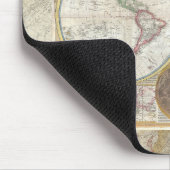 ワールドトラベルマップアンティークヴィンテージ マウスパッド (コーナー)