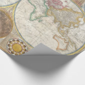 ワールドトラベルマップアンティークヴィンテージ ラッピングペーパー (角)