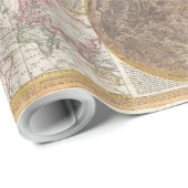 ワールドトラベルマップアンティークヴィンテージ ラッピングペーパー (ロールコーナー)