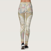 ワールドトラベルマップアンティークヴィンテージ レギンス (裏面)