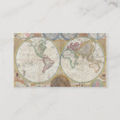 ワールドトラベルマップアンティークヴィンテージ 名刺 (裏面)