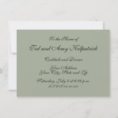 ワールドトラベルマップアンティークヴィンテージ 招待状 (裏面)