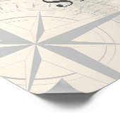 ワールドトラベルマップピンクフローラブライダルシャワーへようこそ ポスター (角)