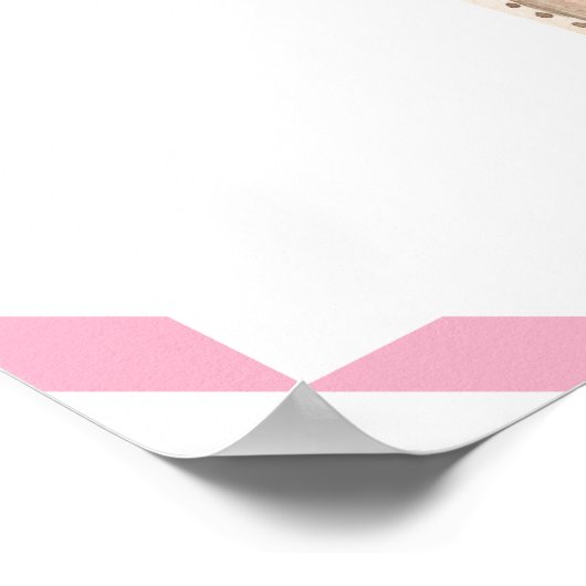 ワールドトラベル飛行機ベビーガールシャワーへようこそ ポスター (角)