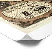 ワールドドレイクの地図 – 1595 ポスター (角)