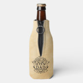 ワールドナンバーワンパパヴィンテージ パーソナライズされた ボトルクーラー (ボトル裏面)