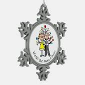 ワールドナ最高のニーとポピースノーフレークオーナメント スノーフレークピューターオーナメント (左)