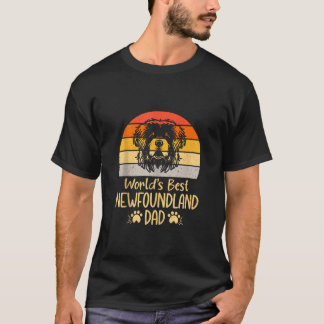 ワールドニュー最高のファンドランドパパニューファンドランド犬タンク Tシャツ