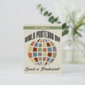 ワールドハガキの日(カラフルマス付) ポストカード (スタンド正面)