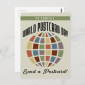 ワールドハガキの日(カラフルマス付) ポストカード (正面/裏面)