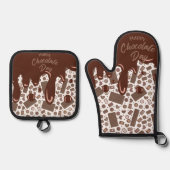 ワールドハッピーチョコレートデー 鍋つかみ&鍋敷きセット (正面)