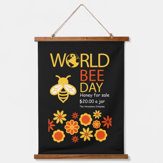 ワールドハニーデー5月20日 吊り下げ型タペストリー (正面)