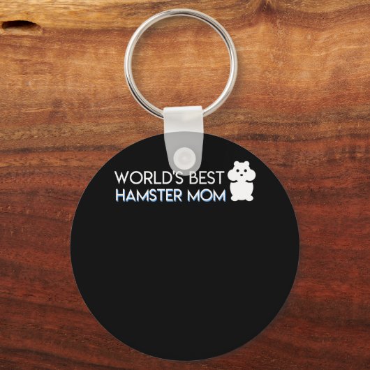 ワールドハ最高のムスターマハムスター母ことわざ キーホルダー (正面)