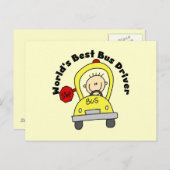 ワールドバス最高のの運転手 ポストカード (正面/裏面)