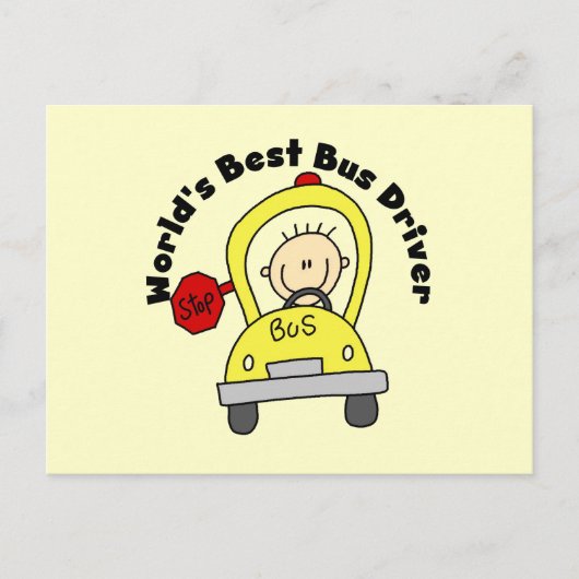 ワールドバス最高のの運転手 ポストカード (正面)