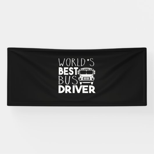 ワールドバス最高のの運転手 横断幕 (横)