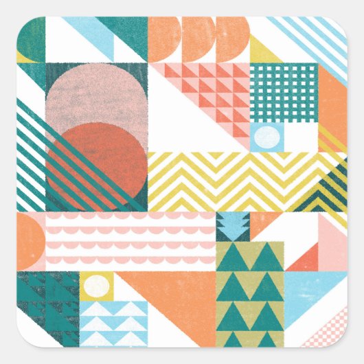 ワールドパターンの形状 スクエアシール (正面)