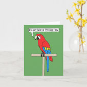 ワールドパロットデー5月31日 カード (黄色い花)