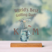 ワールドパーソナライズされたズゴル最高のフパパモノグラム アクリルサイン (ニュートラル)