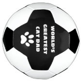 ワールドパーソナライズされたズベストキャットパパカスタム文字 サッカーボール (回転)