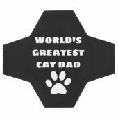 ワールドパーソナライズされたズベストキャットパパカスタム文字 サッカーボール (フラット)