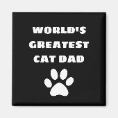 ワールドパーソナライズされたズベストキャットパパカスタム文字 マグネット (正面)