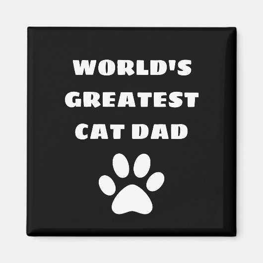 ワールドパーソナライズされたズベストキャットパパカスタム文字 マグネット (正面)