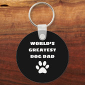 ワールドパーソナライズされたズベストドッグパパカスタム文字 キーホルダー (正面)