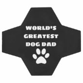 ワールドパーソナライズされたズベストドッグパパカスタム文字 サッカーボール (フラット)