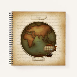 ワールドパーソナライズされた半球マップジャーナル日記2 ノートブック