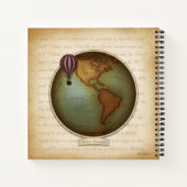 ワールドパーソナライズされた半球マップジャーナル日記2 ノートブック (裏面)
