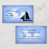 ワールドビジネスカードのセーリング 名刺 (正面/裏面)