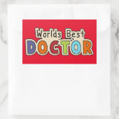 ワールドビーストドクターワードアートステッカー 長方形シール (バッグ)