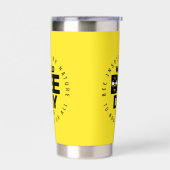 ワールドビーデイイエローブラック受粉者 保温保冷タンブラー (左面)