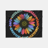 ワールドピースサポーターひまわりフローラ装具の種類 フリースブランケット (正面(横))