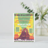 ワールドフェア・シカゴヴィンテージ旅行ポスターのアートワーク ポストカード (スタンド正面)