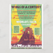 ワールドフェア・シカゴヴィンテージ旅行ポスターのアートワーク ポストカード (正面)