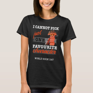 ワールドブックデイかわいい本のキャラクター Tシャツ