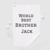 ワールドブラザー最高の追加ネーム文字スポーツ文字simpl ゴルフタオル (インサイチュ)