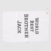 ワールドブラザー最高の追加ネーム文字スポーツ文字simpl ゴルフタオル (横)