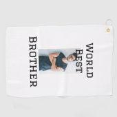 ワールドブラザー最高の追加ネーム文字スポーツ文字simpl ゴルフタオル (横)