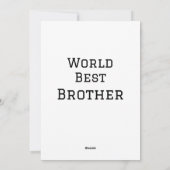 ワールドブラザー最高の追加ネーム文字スポーツ文字simpl シーズンカード (裏面)