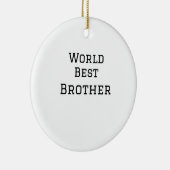 ワールドブラザー最高の追加ネーム文字スポーツ文字simpl セラミックオーナメント (右)