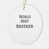 ワールドブラザー最高の追加ネーム文字スポーツ文字simpl セラミックオーナメント (左)