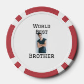 ワールドブラザー最高の追加ネーム文字スポーツ文字simpl ポーカーチップ (裏面)