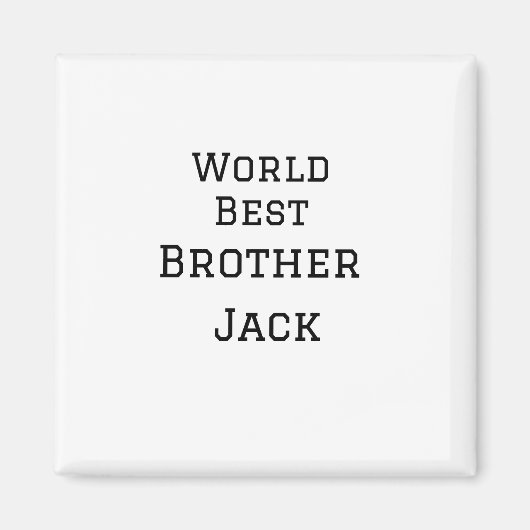 ワールドブラザー最高の追加ネーム文字スポーツ文字simpl マグネット (正面)