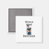 ワールドブラザー最高の追加ネーム文字スポーツ文字simpl マグネット (正面/裏面)