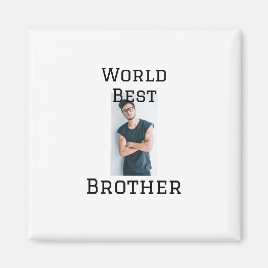 ワールドブラザー最高の追加ネーム文字スポーツ文字simpl マグネット (正面)