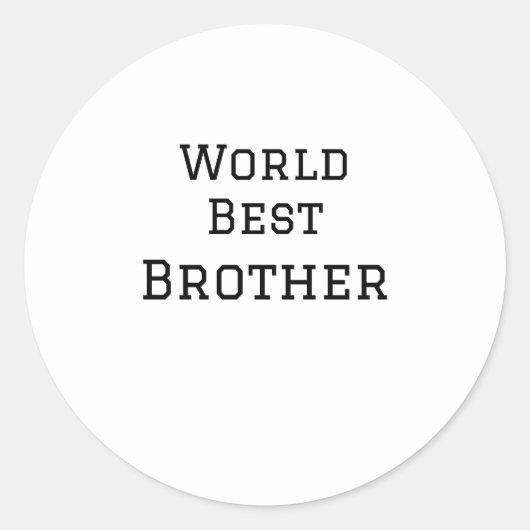 ワールドブラザー最高の追加ネーム文字スポーツ文字simpl ラウンドシール (正面)