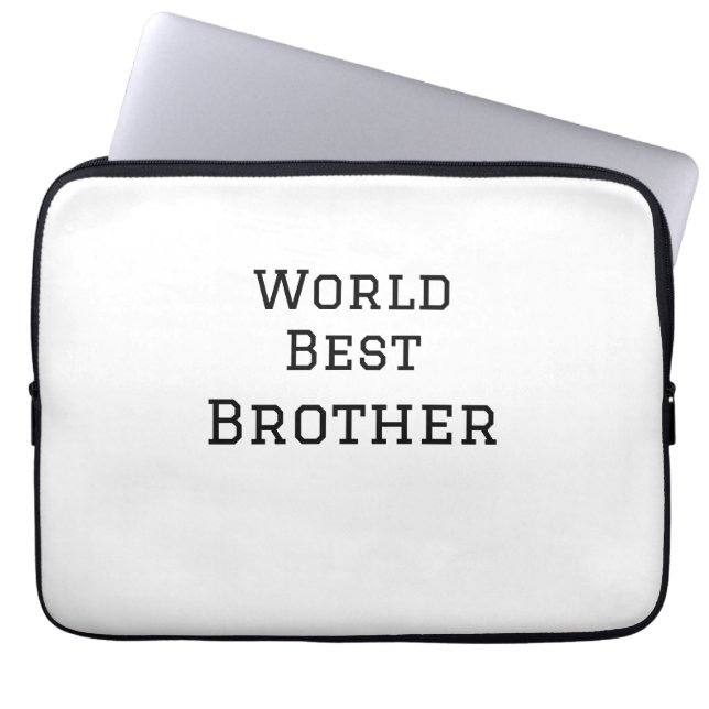 ワールドブラザー最高の追加ネーム文字スポーツ文字simpl ラップトップスリーブ (正面)